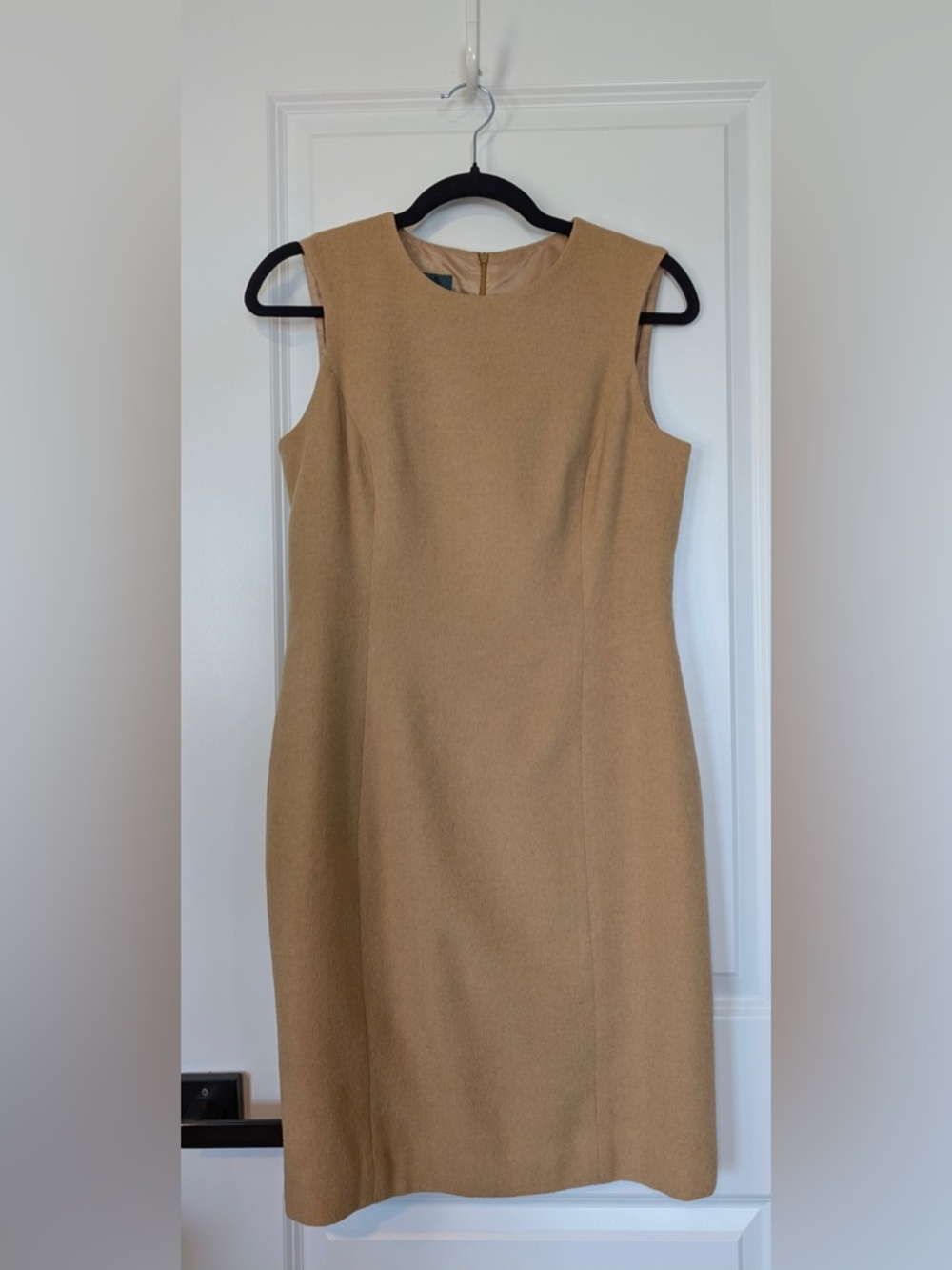 Lauren Ralph Lauren 100% Genuine Camel Hair Sleeveless Dress Made In USA Size 4
